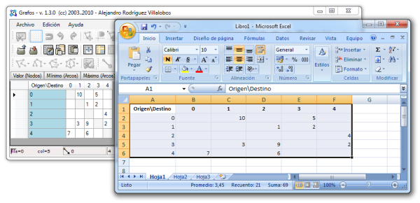 Copiar datos de la tabla a Excel